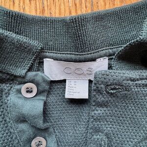 COS Green Textured POLO